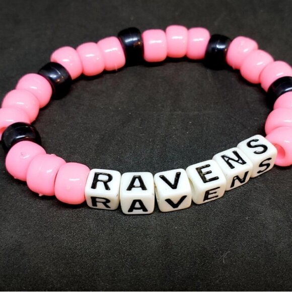 BALTIMORE Ravens Football Beaded Bracelet - Picture 2 of 3